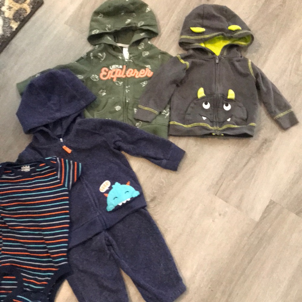 Baby boy hoodies and play suit 6-9M